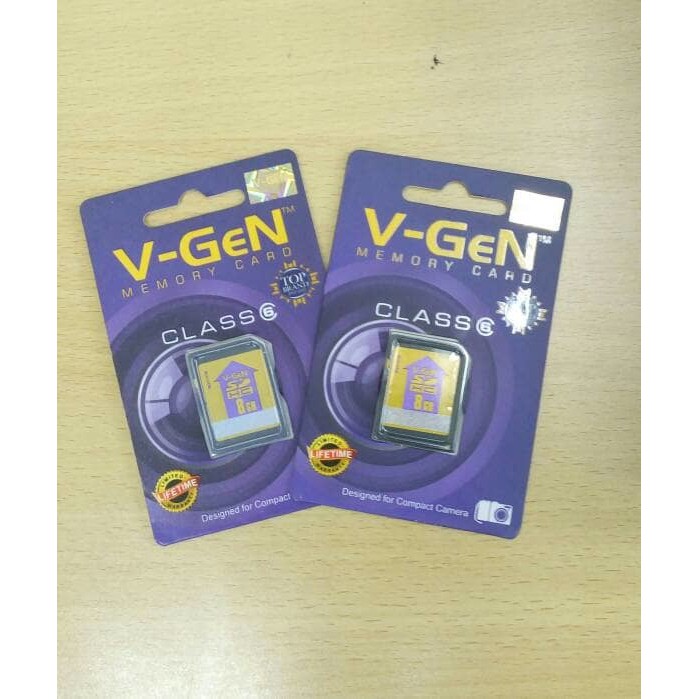 Promo Memory Vgen SD Card 8GB Class 6   8 GB Original Kamera Memori SDCard