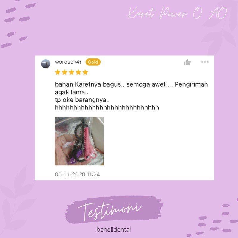BEHELLDENTAL ORI KARET BEHEL AMERICAN ORTHODONTICS SUPER TEBAL POWER O AO -Karet Pehel Motif ORTHO USA Premium Ligature Ties - Motif Ring Bulat Orthodontic Orthodontics Braces ORIGINAL