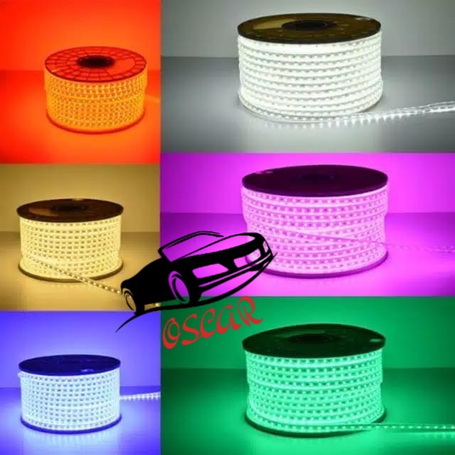 LAMPU LED STRIP SELANG 5050 SMD AC 220V METERAN (1M-100M) OUTDOOR AND INDOOR (LAMPU TIK TOK)