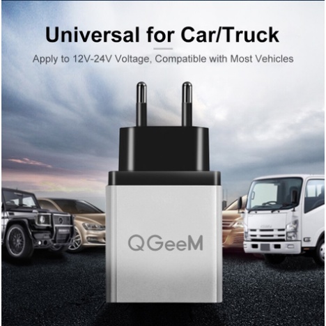 5V Casan Adaptor Cas Quick Charge USB Fast Charging 2.1A  3 Port UK 3 Pin Universal iOS Android JIYANG ADAPTOR