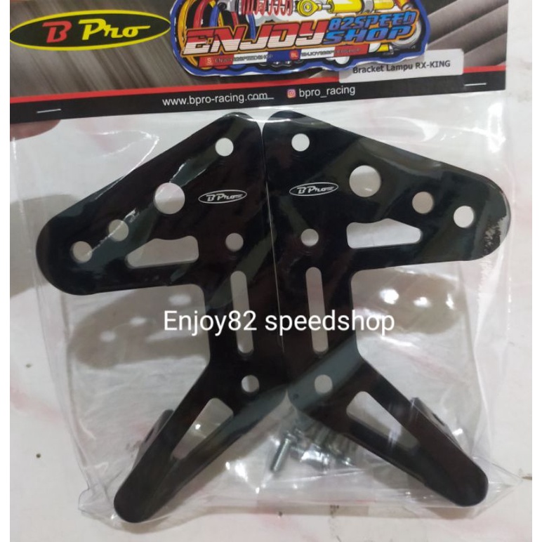 Bracket breket dudukan kuping lampu depan Rx King Rxking Rxk merk Bpro-Hitam