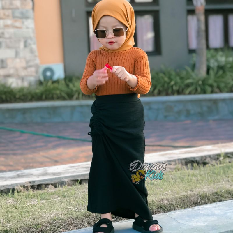 Rok serut crinkle couple ibu dan anak | Rok serut anak | Rok serut casual | Korean Skirt