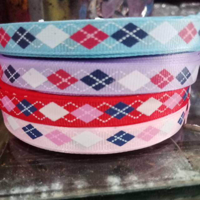 

PITA GROSSGRAIN ROLL MURAH MOTIF WAJIK 1CM // BAHAN ACC PITA KAIN // PITA METERAN SURABAYA