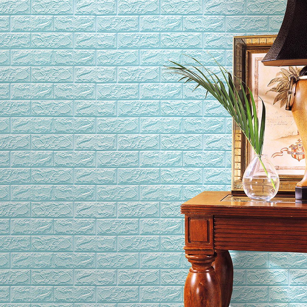  Wallpaper Bata sticker 3D Foam 3mm Warna Warni / Wallpaper sticker brick 3D Foam rekat anti air-2