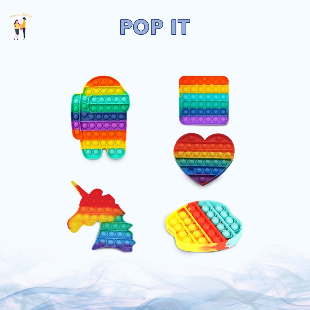 POP IT UNICORN FIDGET PUSH POP FIDGET TOYS KIDS MAINAN (sweetee)
