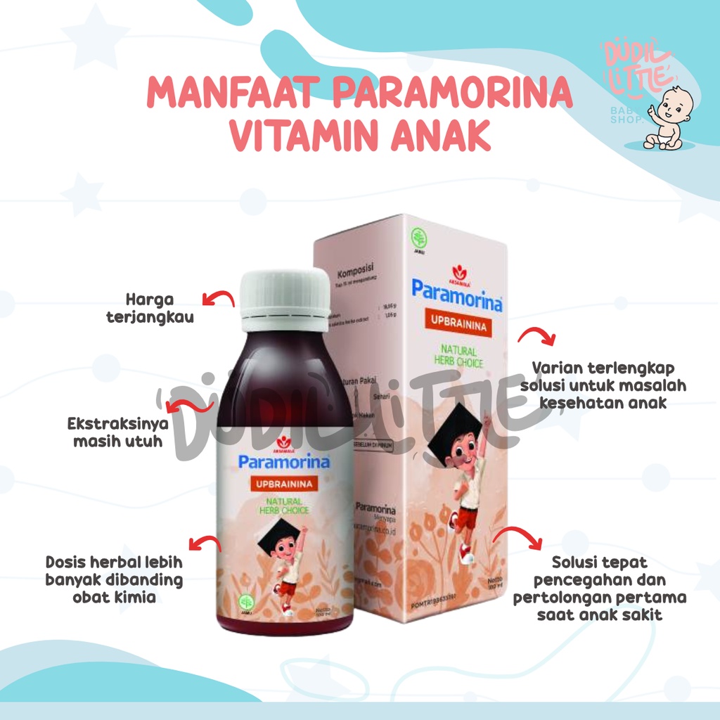 Paramorina Vitamin Herbal Anak Terlambat Bicara Penambah Nafsu makan Dan Terlambat Jalan