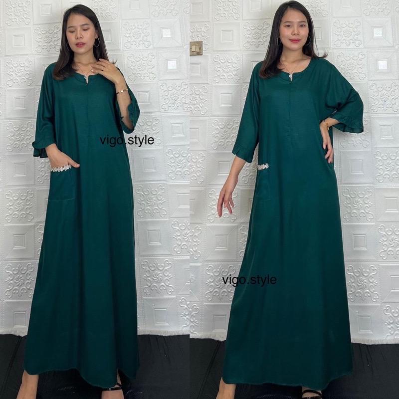 daster tangan 3/4 POLOS /tangan 7/8 / busui/panjang viral jumbo /long daster/daster 3/4 /homedress d