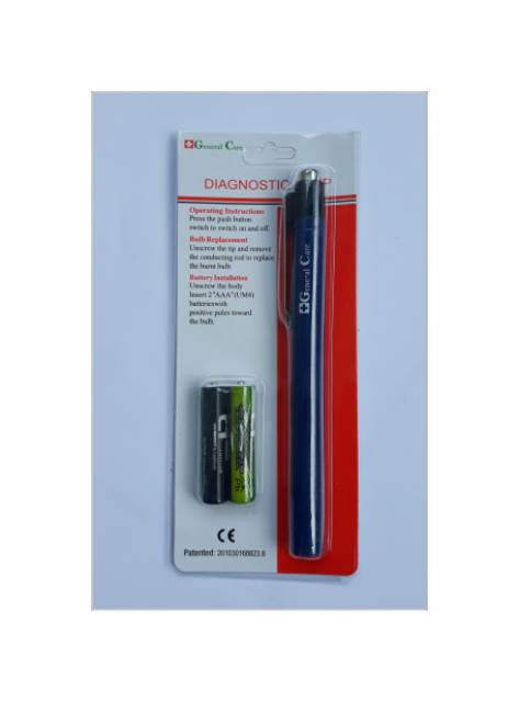 Diagnostic lamp. Pen light. Pean light. Senter dokter.