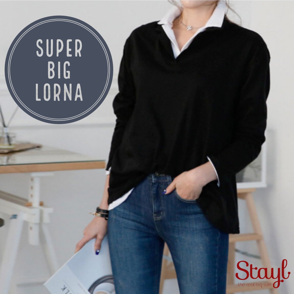 Bos Big Size Import Murah Jumbo Korea XXL XXXL STAYL [Good Quality] - Fashion Wanita Atasan Kaos