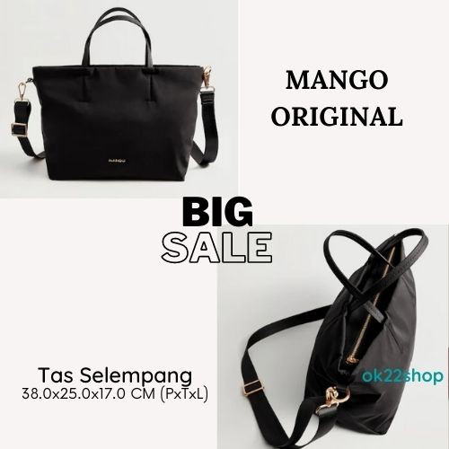 MANGO - Tas Selempang ORIGINAL Wanita (Nylon Shopper Bag)