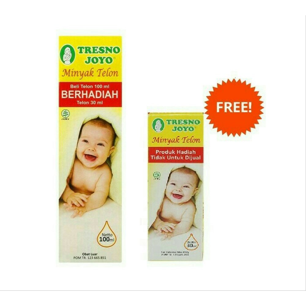 TRESNO JOYO MINYAK TELON / HERBAL PLUS Citronella 100ml FREE 30ml - TresnoJoyo 100 Free 30 ml EXP 24