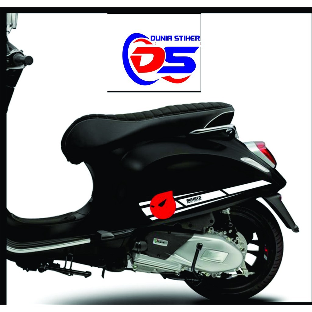 STIKER STICKER MOTOR VESPA STIKER VESPA STIKER SCOOPY MARUS SPORT