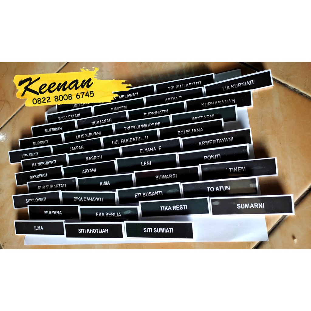 

Name Tag Akrilik Resin