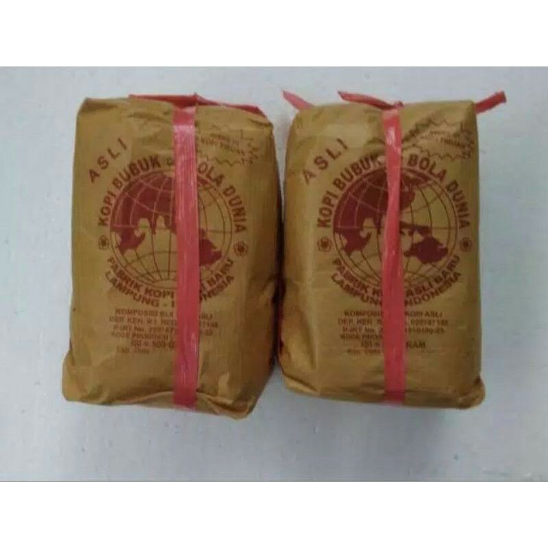 

kopi bubuk bola dunia, netto 1kg.