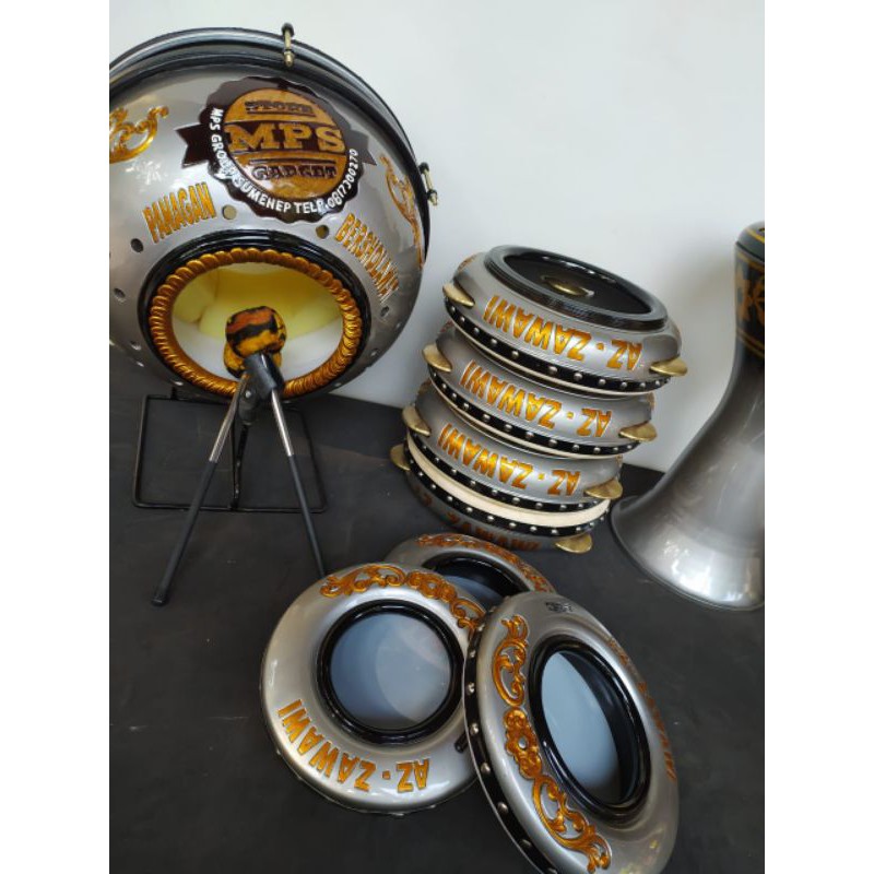 Alat Musik Terbang Hadroh Ginjring Rebana Jepara Banjari 1 Set Lengkap OA Percussion