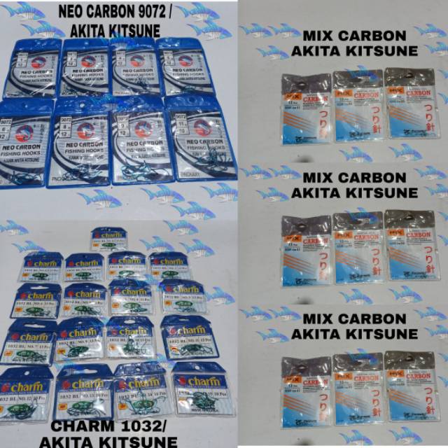 KAIL PANCING AKITAKITSUNE TERSEDIA MERK CHARM NEO CARBON DAN MIX CARBON