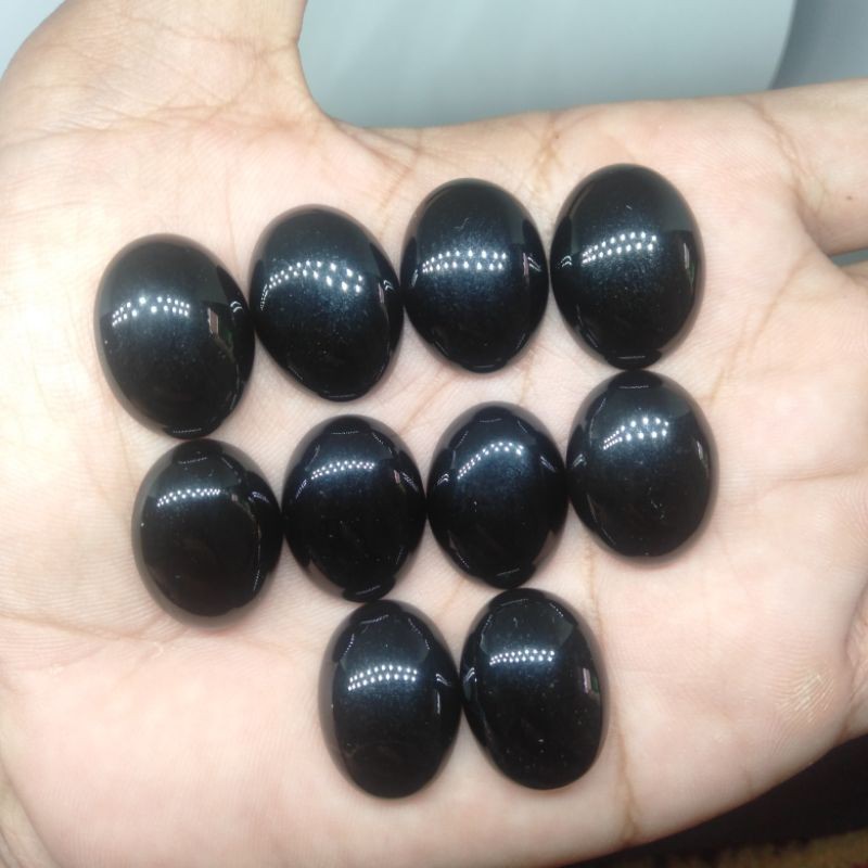 

Borongan black onix manmade 10pcs