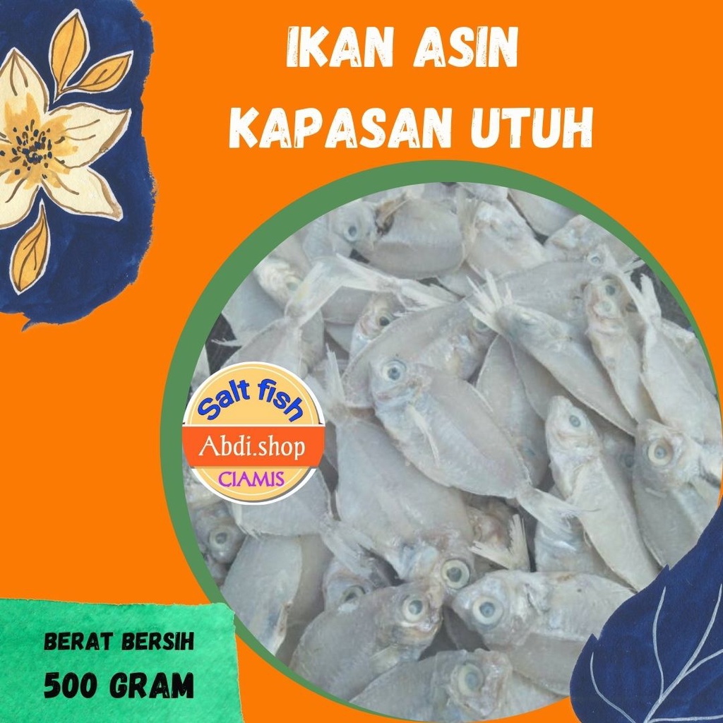 Jual Ikan Asin Kapasan Utuh Kering Berat Bersih 500gr Murah Shopee