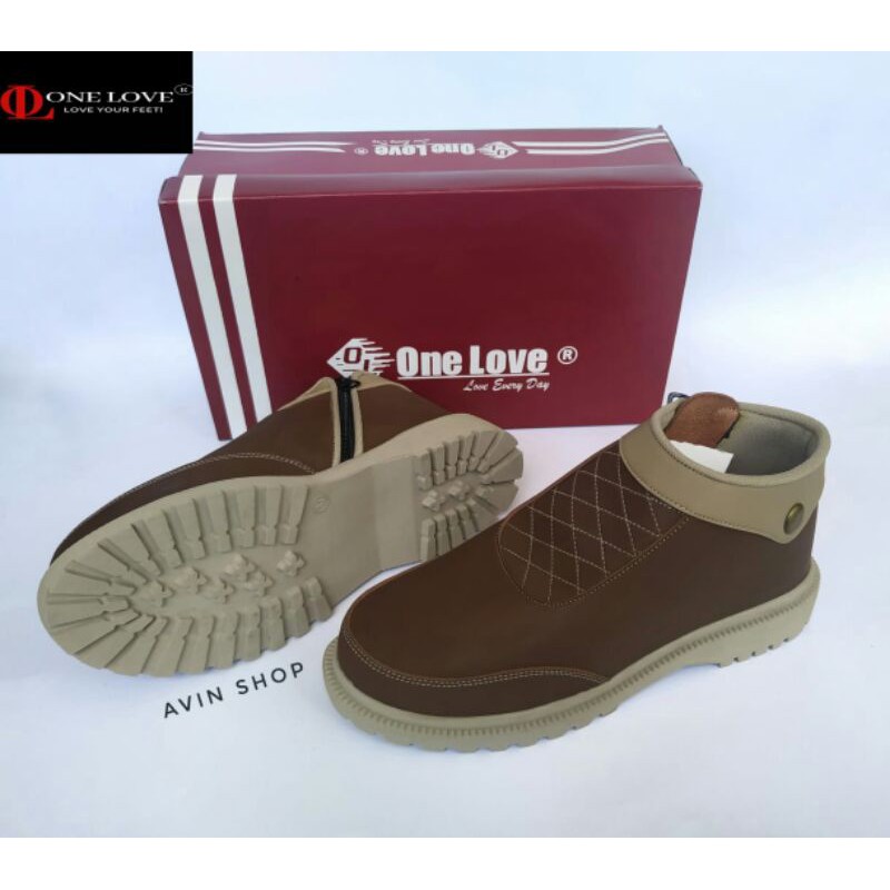 SEPATU BOOTS RITS BLACK NAVY CREAM MARUN ONE LOVE