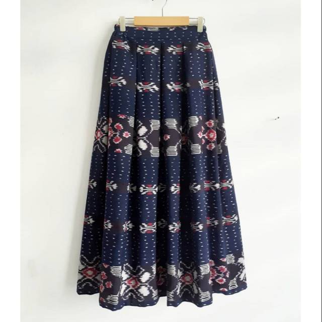 Rok tenun original biru dongker premium