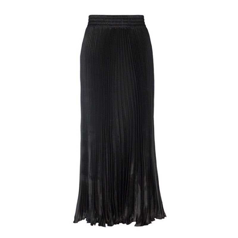 Metallic Pleated Mermaid Skirt Import Premium ( Rok Prisket Duyung Metallic)