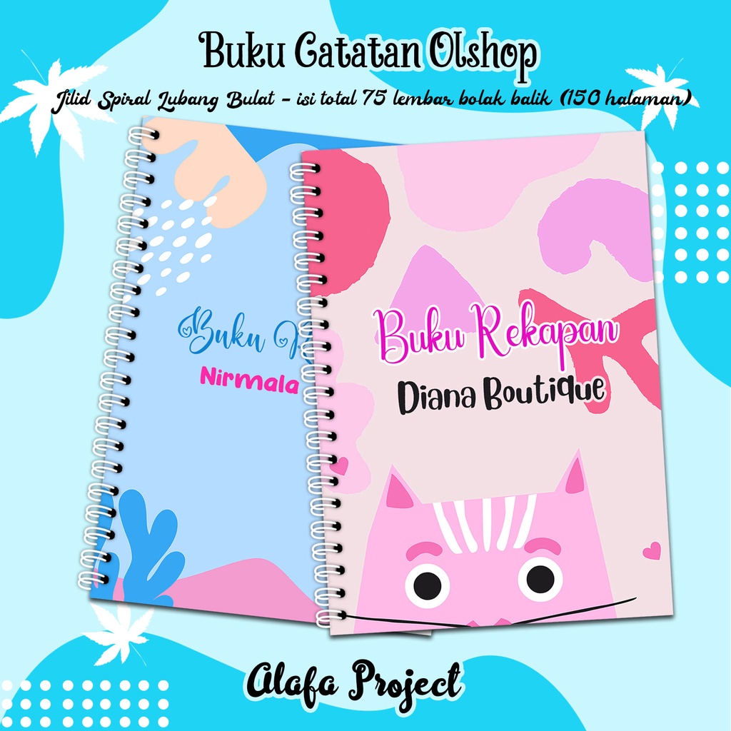 

Alafaproject Buku Catatan Olshop 007-008 / Buku Penjualan / Buku Rekap Penjualan Jilid Spiral