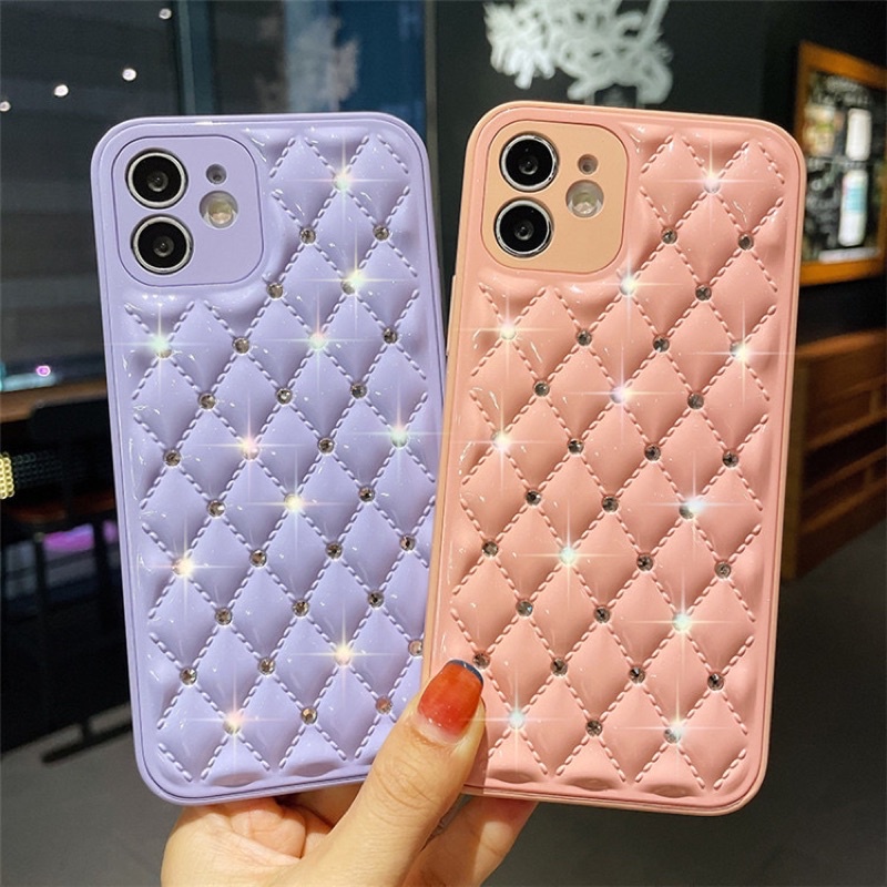 Diamond Glossy Hardcase Polos Simple iphone 7/8+ XS XS Max XR 11 Pro Max 12 Pro Max