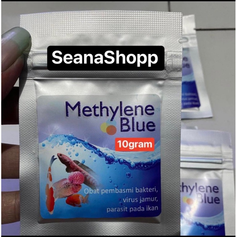 Bubuk Serbuk Methylene Blue 10 gram Obat Ikan Jamuran Parasit