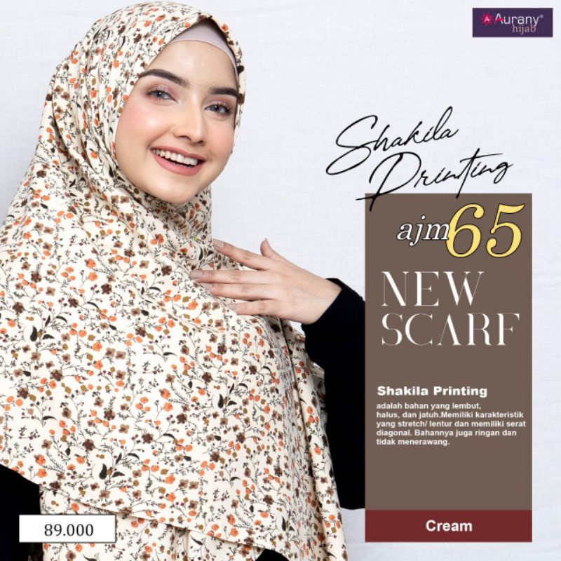 HIJAB SEGIEMPAT MOTIF SYARI • AJM 64 - AJM 70 • 130 X 130 II AURANY