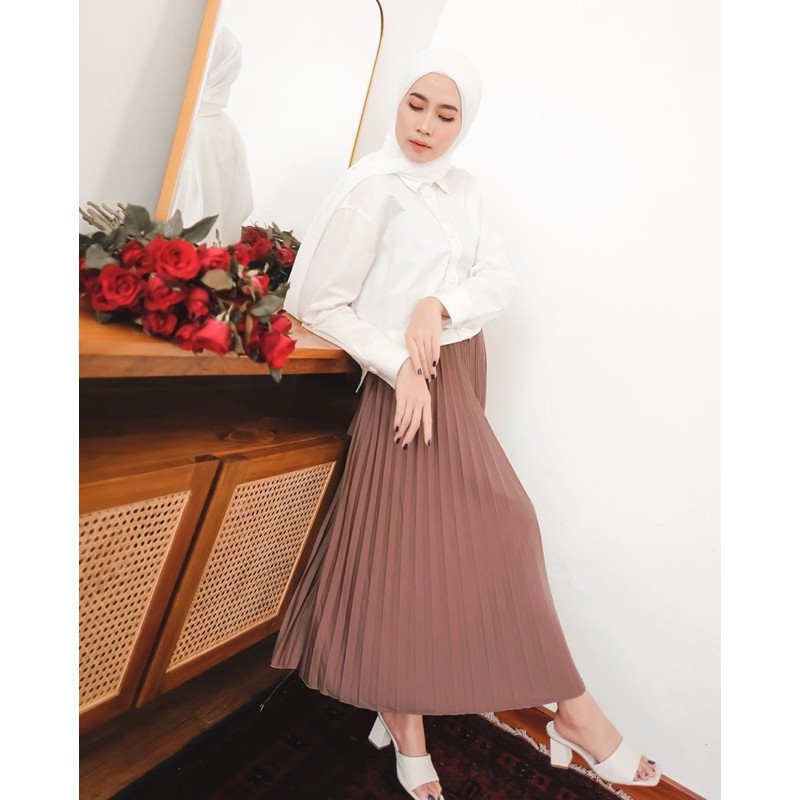 Rok plisket / rok wanita / rok panjang-3