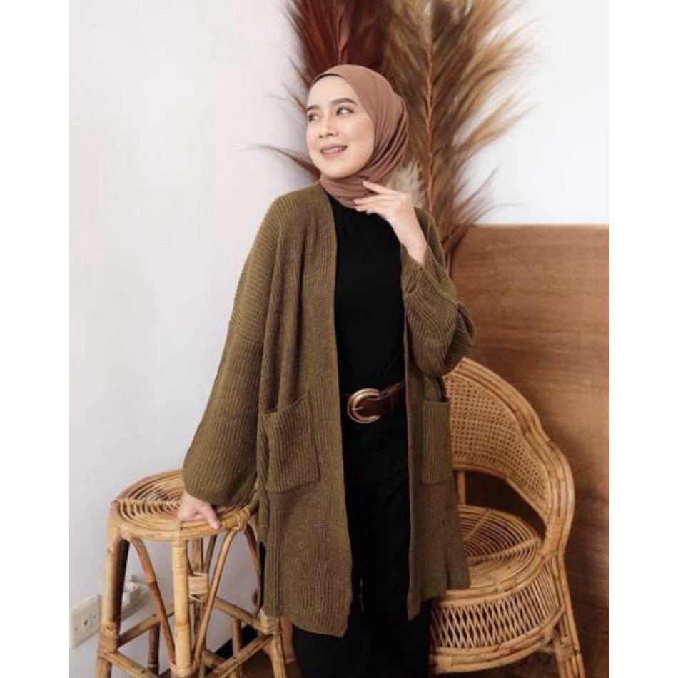 [COD] Bae Cardigan Oversize kardigan wanita jumbo - kardigan panjang wanita - Sarangheo cardigan