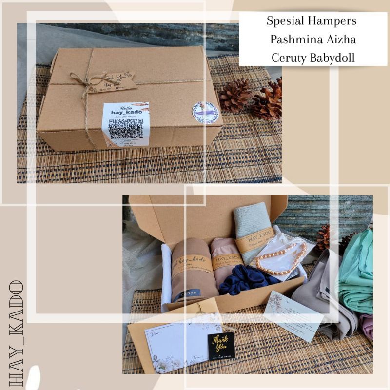 

HAMPERS CEWEK GIFT BOX | GIFT BOX HIJAB PASHMINA BEST SELLER | KADO CEWEK !!!