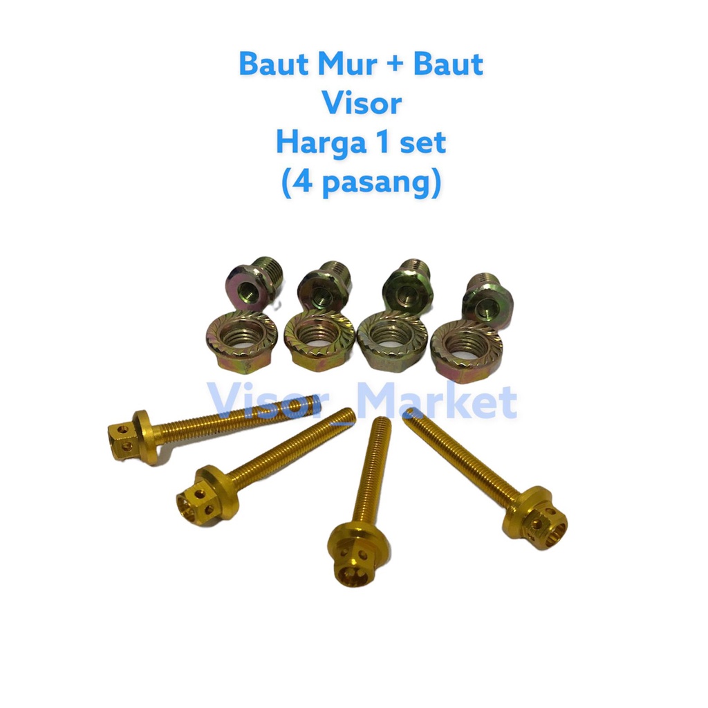 PAKET BAUT MUR ANTI JEBOL + BAUT VISOR PROBOLT BAHAN CNC NMAX AEROX LEXI PCX XMAX