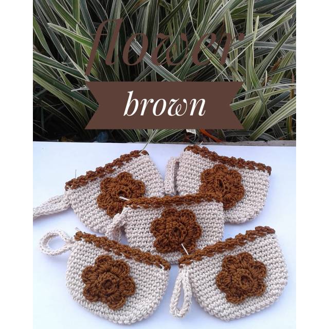 Dompet koin rajutan handmade