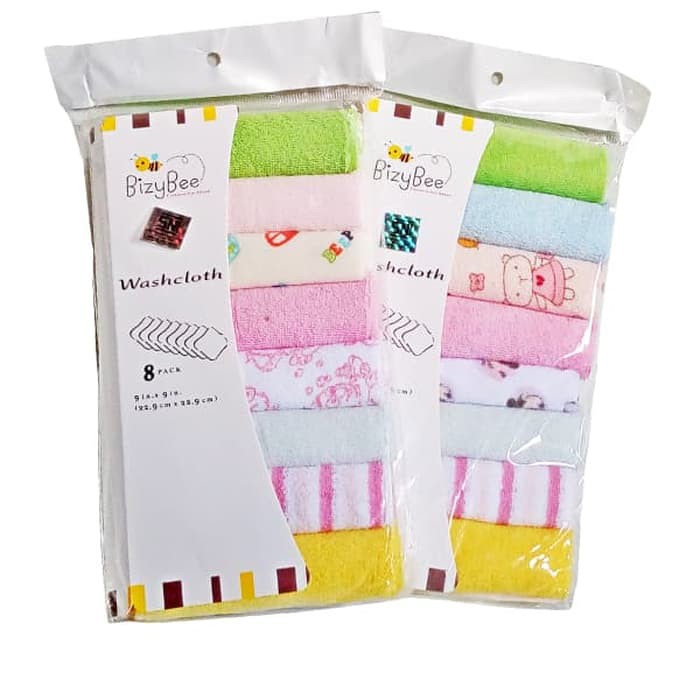 BizyBee Washcloth 8pcs