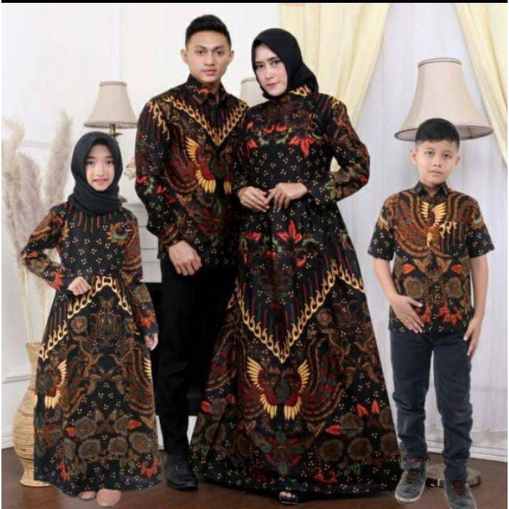 Family Set Lebaran Batik/ Couple Batik Keluarga / couple keluarga lebaran / couple keluarga lebaran 2022 / couple ibu dan anak perempuan / couple muslim