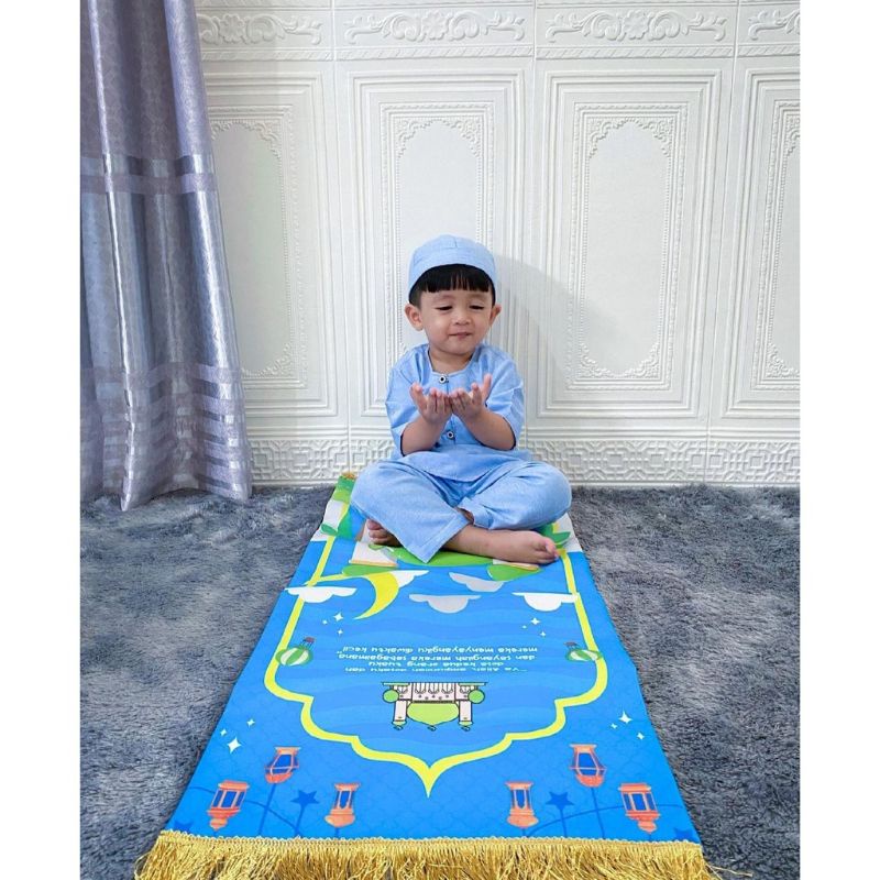 Afsheenastore Sajadah Anak Karakter Custom Nama Motif Laki Laki