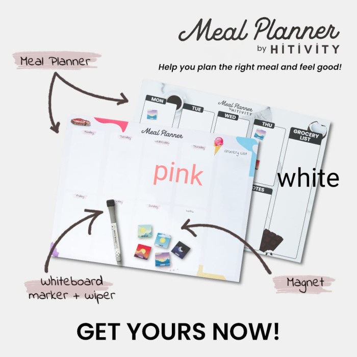 

[RESTOCK] note book buku catatan INFINIT PLANNER jurnal agenda whiteboard - Meal planner