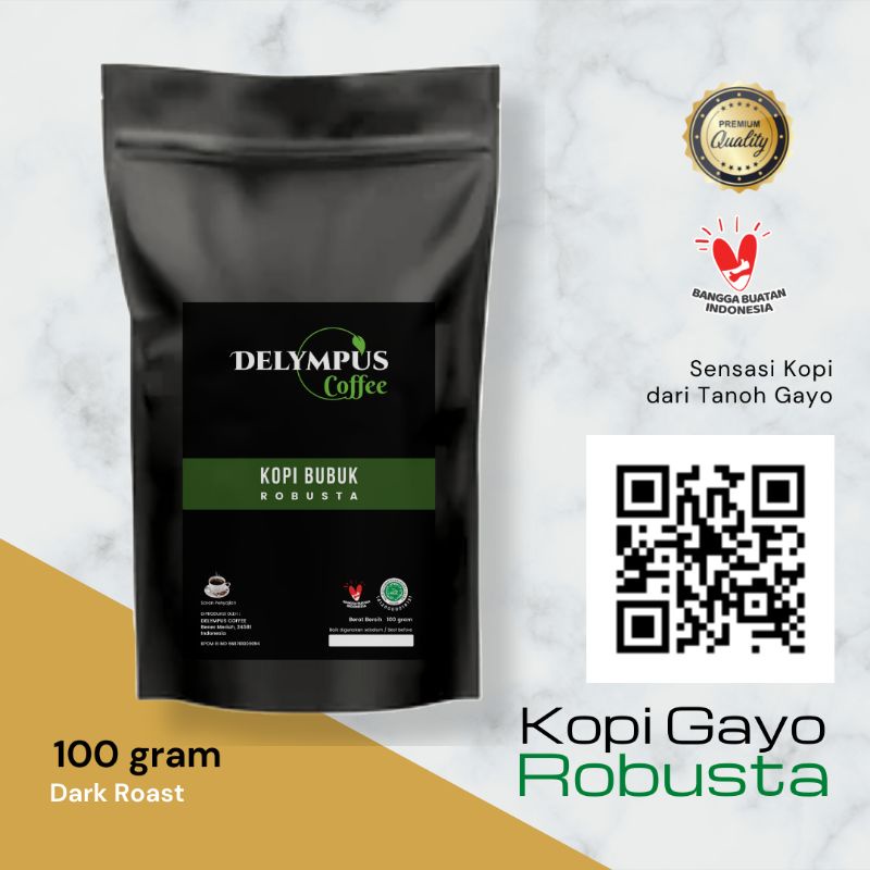 

KOPI GAYO ROBUSTA DELYMPUS 100 GRAM BUBUK