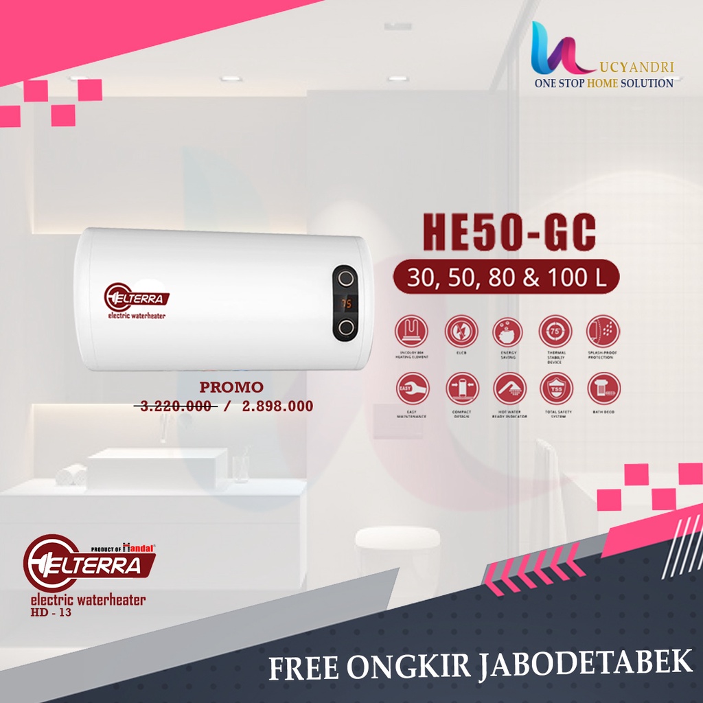 ELTERRA Water Heater HE-50 GC Pemanas Air Listrik Solahart NEWS