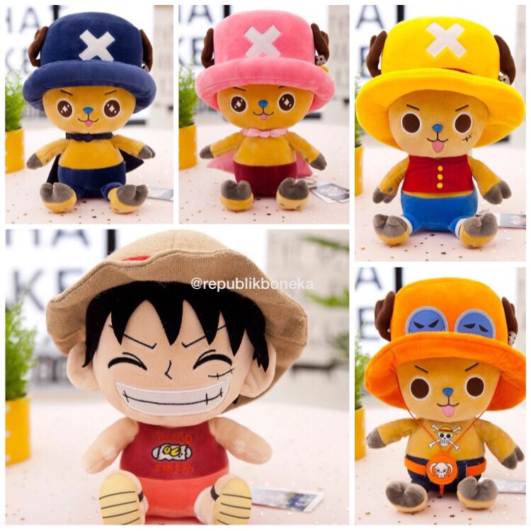 BONEKA ONE PIECE MONKEY D LUFFY CHOPPER ZORO ACE