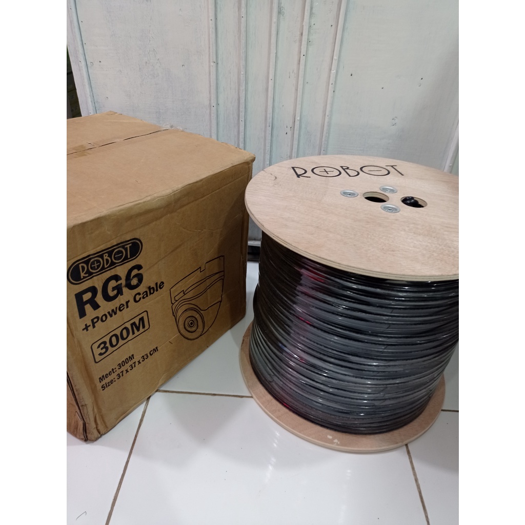 Kabel CCTV Robot RT-RG6 RG6 + Power Kabel 300 meter