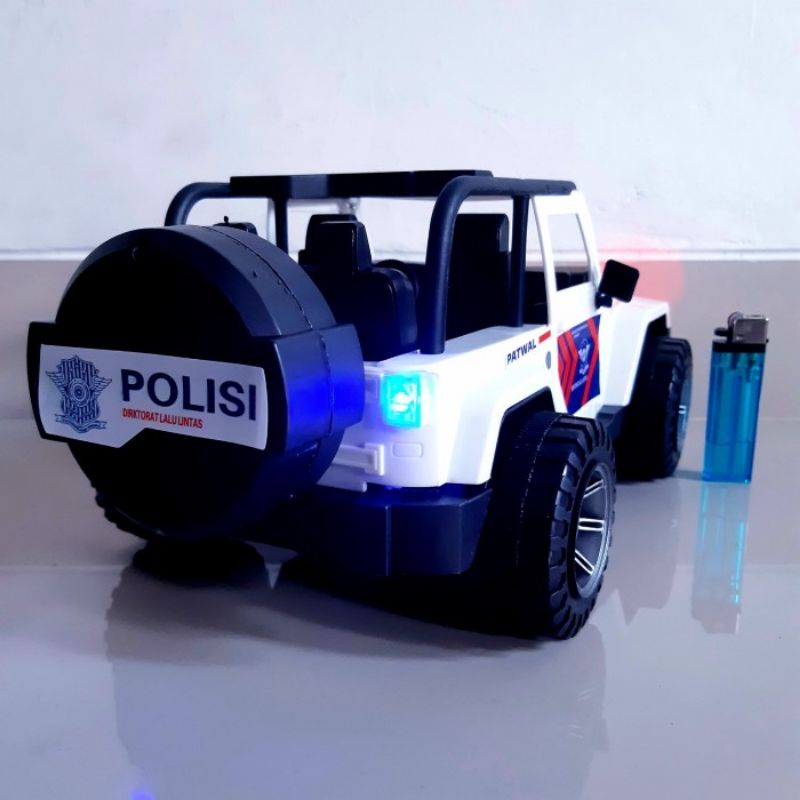 mainan mobil patroli polisi - anak edukatif - mobilan edukasi police car