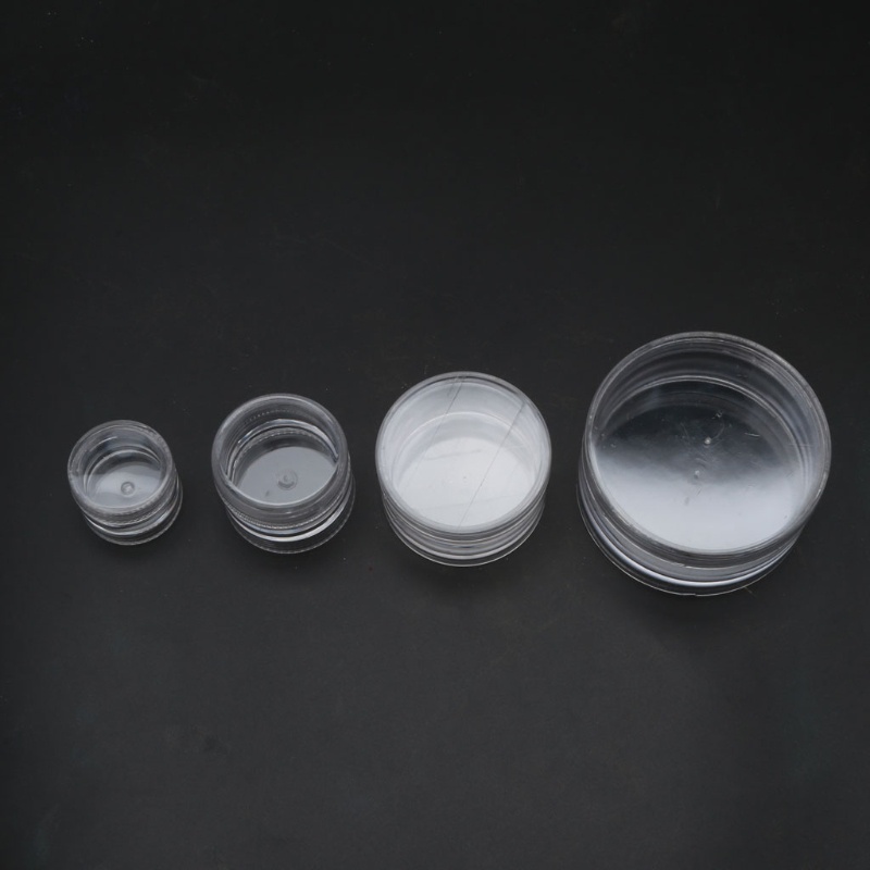 Gro Wadah Susun Silinder 5lapis Plastik Bening Round Storage Organizer Untuk Case Tempat Eye Shadow Powder Gems Bead