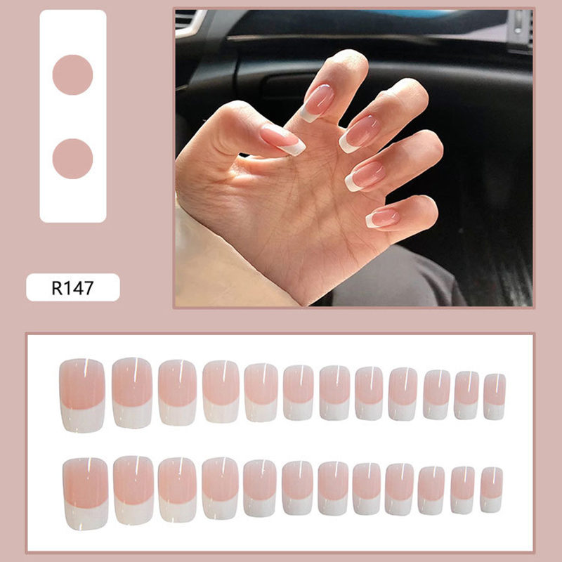 R141-r149 24pcs / Kotak Kuku Palsu Full Cover Untuk Nail Art