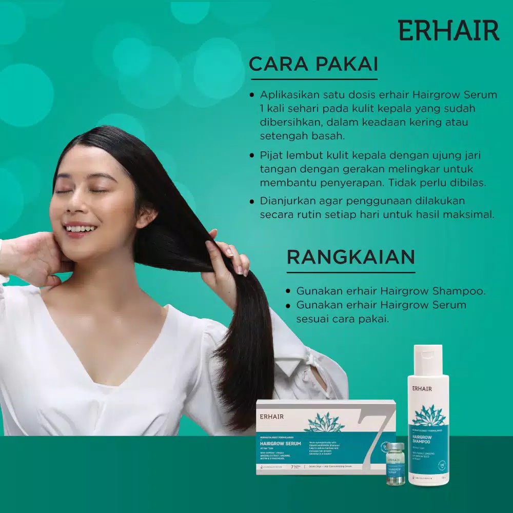 ERHAIR HairGrow Serum 7x8 ml - Serum Anti Rontok &amp; Penumbuh Rambut ~ ORIGINAL 100%