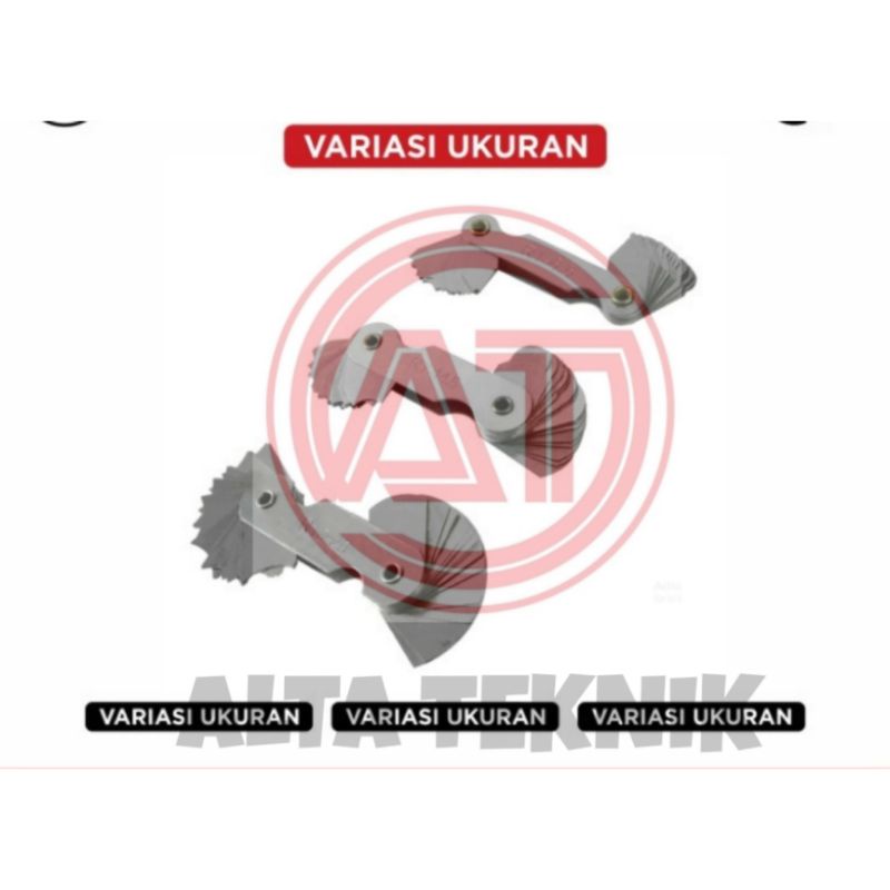 alat ukur mal radius R7mm - R14.5mm