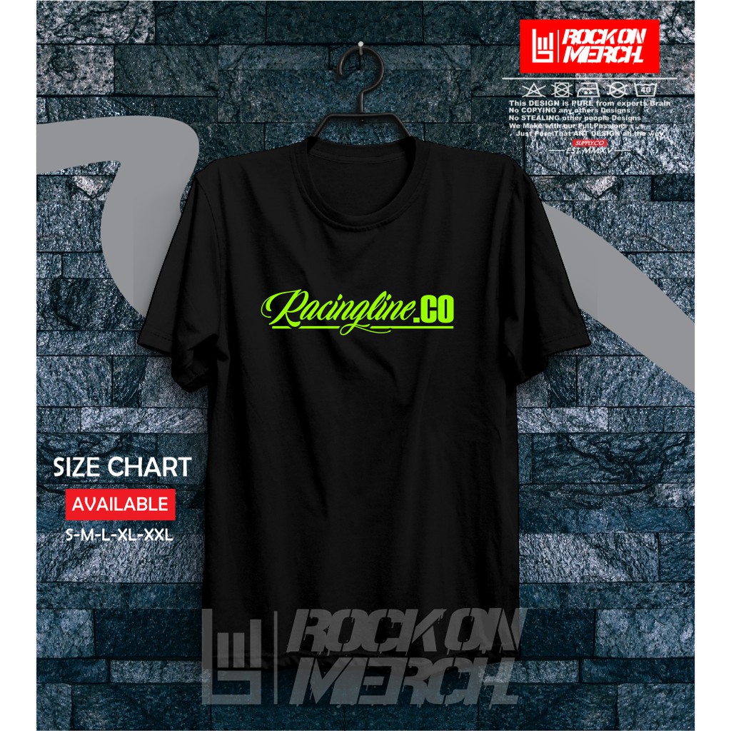 Kaos Baju Motor Racing Line Racingline Logo Simple Kaos Otomotif Rock On Shopee Indonesia