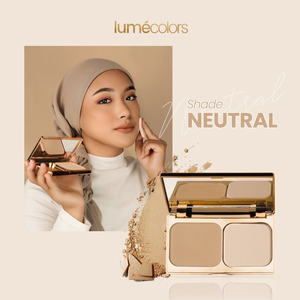 Lumecolors Compact Powder Two Way Cake with Oil Control Bedak Padat Lumecolors Tahan Hingga 16Jam