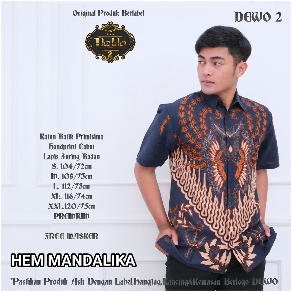 MANDALIKA DEWO BATIKSOLOAMANAH KEMEJA BAJU BATIK PRIA SOLO LENGAN PENDEK PANJANG LAPIS FURING ATASAN BATIK PREMIUM MODERN KATUN HALUS MANDURA NAGASIWA IBAKARA URAGA NUMATYA BRATAJAYA HARJUNOSOSRO NARAYA PRADANA DEWANDRA NITISARA DAMAR MAHIDARA ANDROMEDA